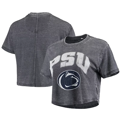 Pressbox Penn State Nittany Lions Edith Vintage Burnout Crop T-Shirt