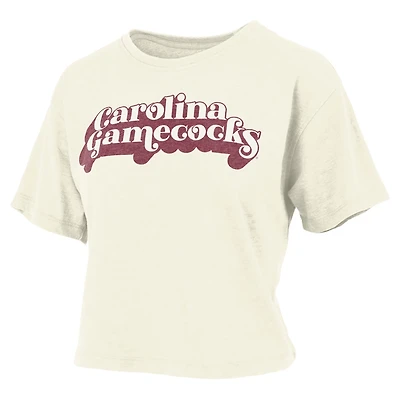 Pressbox South Carolina Gamecocks Vintage Easy Team Name Waist-Length T-Shirt