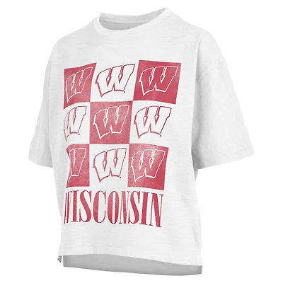 Pressbox Wisconsin Badgers Motley Crew Andy Waist Length Oversized T-Shirt