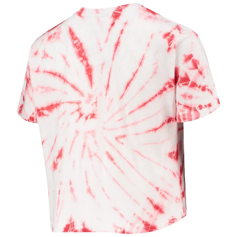 Pressbox Wisconsin Badgers Showtime Tie-Dye Crop T-Shirt