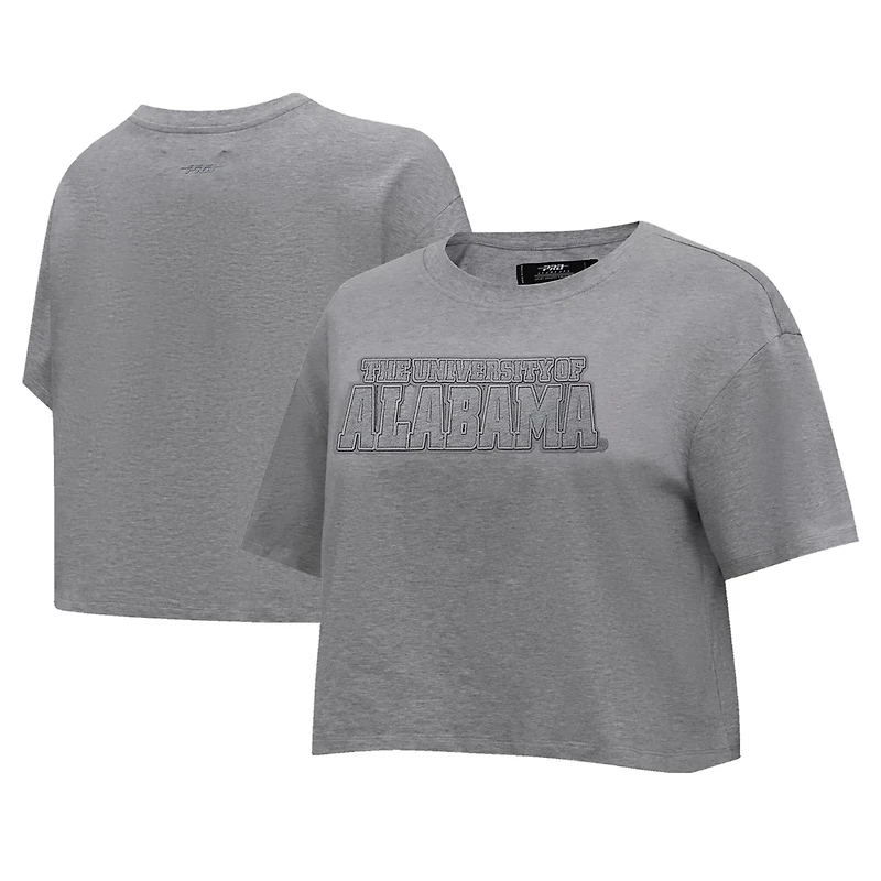 Pro Standard Alabama Crimson Tide Tonal Neutral Boxy Cropped T-Shirt