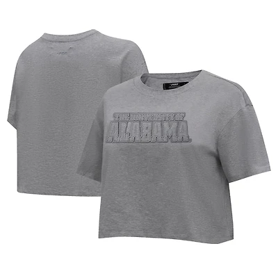 Pro Standard Alabama Crimson Tide Tonal Neutral Boxy Cropped T-Shirt