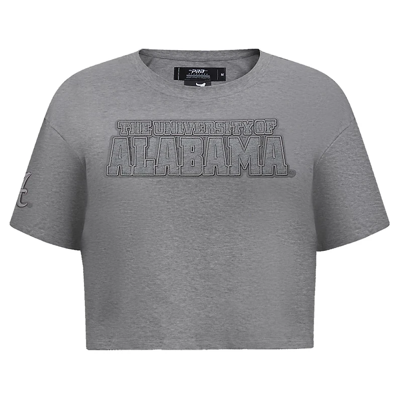 Pro Standard Alabama Crimson Tide Tonal Neutral Boxy Cropped T-Shirt