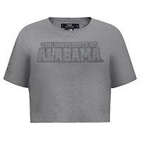 Pro Standard Alabama Crimson Tide Tonal Neutral Boxy Cropped T-Shirt