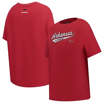 Pro Standard Arkansas Razorbacks Script Tail Oversized Boyfriend T-Shirt