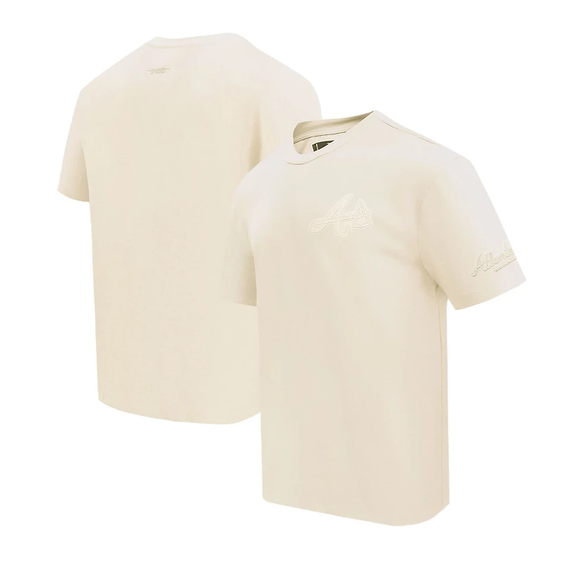 Pro Standard Atlanta Braves Neutral CJ Dropped Shoulders T-Shirt