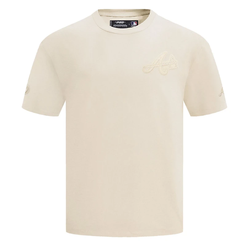 Pro Standard Atlanta Braves Neutral CJ Dropped Shoulders T-Shirt