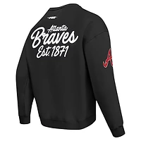 Pro Standard Atlanta Braves Paint The City Dropped Shoulder Pullover Sweatshirt