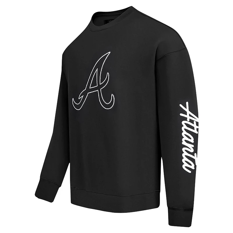 Pro Standard Atlanta Braves Paint The City Dropped Shoulder Pullover Sweatshirt