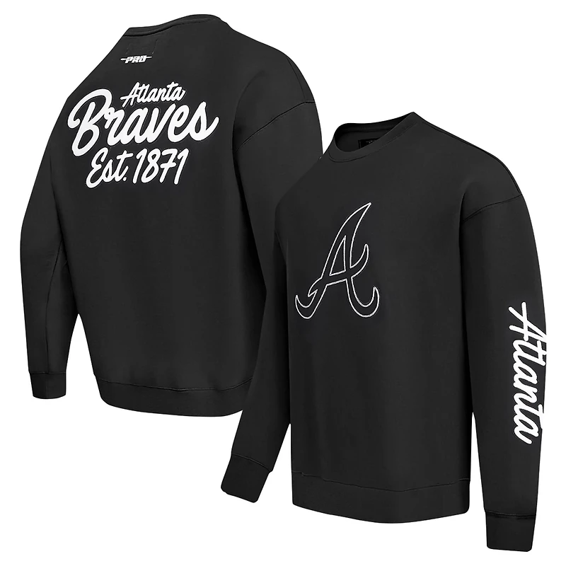 Pro Standard Atlanta Braves Paint The City Dropped Shoulder Pullover Sweatshirt