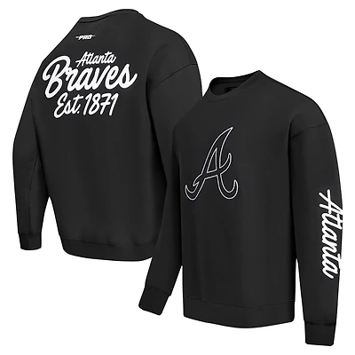 Pro Standard Atlanta Braves Paint The City Dropped Shoulder Pullover Sweatshirt