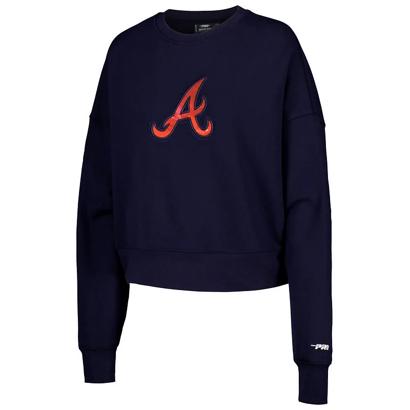 Pro Standard Atlanta Braves Painted Sky Pullover Sweatshirt