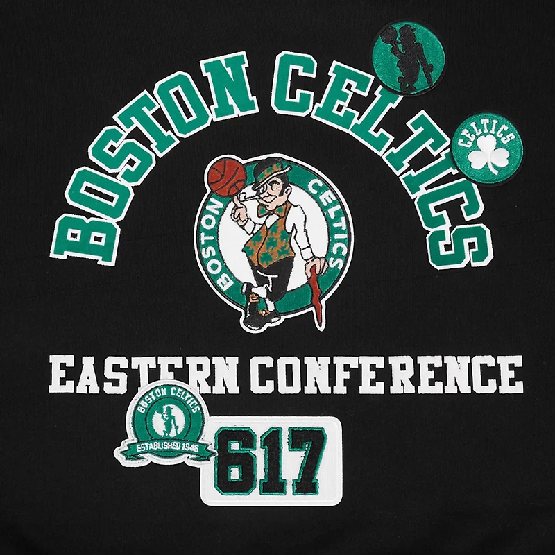 Pro Standard Boston Celtics Area Code Cropped Pullover Sweatshirt
