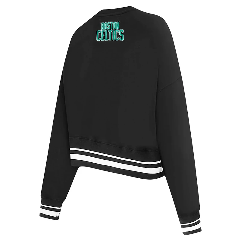 Pro Standard Boston Celtics Area Code Cropped Pullover Sweatshirt