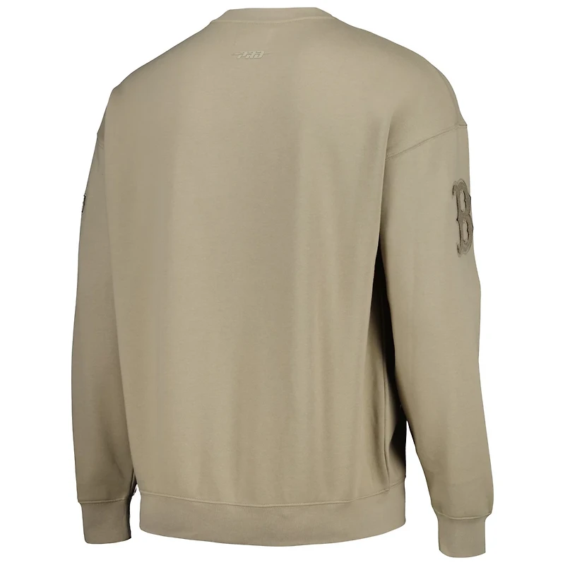 Pro Standard Boston Red Sox Neutral Drop Shoulder Pullover Sweatshirt