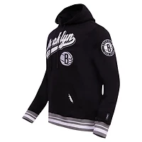 Pro Standard Brooklyn Nets Script Tail Pullover Hoodie