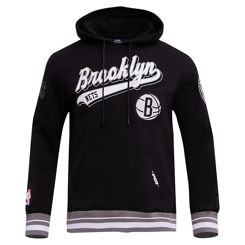 Pro Standard Brooklyn Nets Script Tail Pullover Hoodie