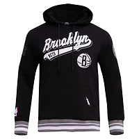 Pro Standard Brooklyn Nets Script Tail Pullover Hoodie