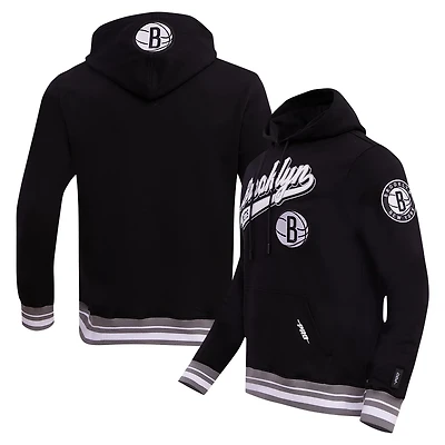 Pro Standard Brooklyn Nets Script Tail Pullover Hoodie