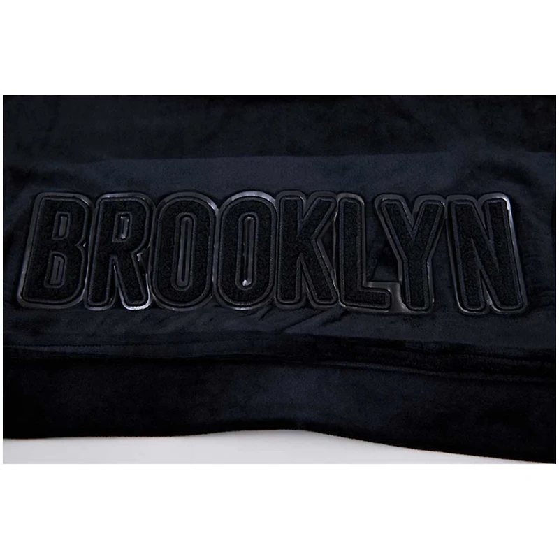Pro Standard Brooklyn Nets Triple Velour Full-Zip Hoodie