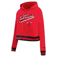 Pro Standard Chicago Bulls Script Tail Cropped Pullover Hoodie