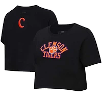 Pro Standard Clemson Tigers Classic Three-Hit Boxy Cropped T-Shirt