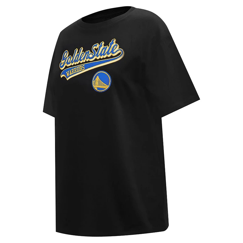 Pro Standard Golden State Warriors Script Boyfriend T-Shirt