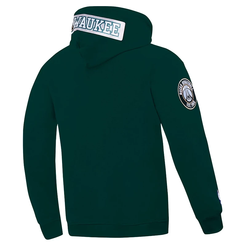 Pro Standard Hunter Milwaukee Bucks Split Logo Pullover Hoodie
