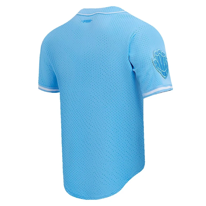 Pro Standard Ja Morant Light Memphis Grizzlies Triple Tonal Mesh Button-Up Top