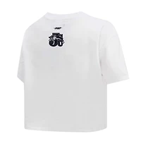 Pro Standard Jackson State Tigers Classic Three-Hit Boxy Cropped T-Shirt