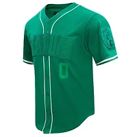Pro Standard Jayson Tatum Kelly Boston Celtics Triple Tonal Mesh Button-Up Top