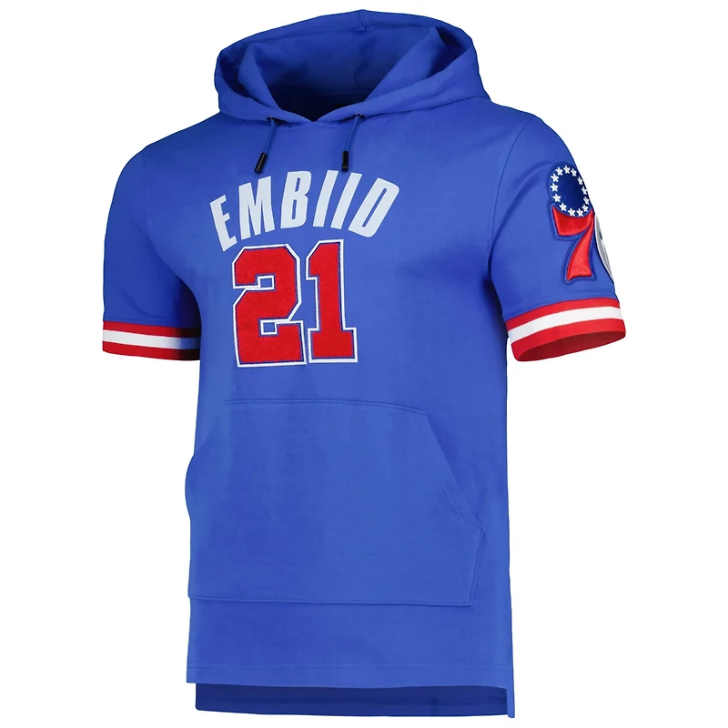 Pro Standard Joel Embiid Philadelphia 76ers Name  Number Short Sleeve Pullover Hoodie
