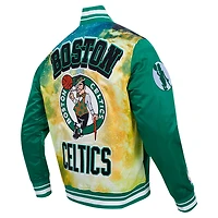 Pro Standard Kelly Boston Celtics Sublimated Satin Full-Snap Jacket