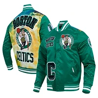 Pro Standard Kelly Boston Celtics Sublimated Satin Full-Snap Jacket