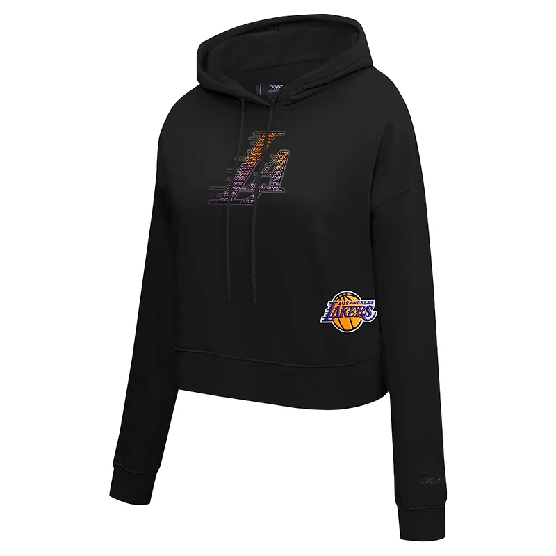 Pro Standard Los Angeles Lakers Jewels Cropped Pullover Hoodie