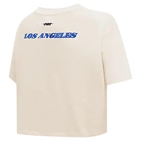 Pro Standard Los Angeles Lakers Retro Striper SJ Cropped Boxy T-Shirt