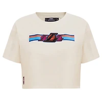 Pro Standard Los Angeles Lakers Retro Striper SJ Cropped Boxy T-Shirt