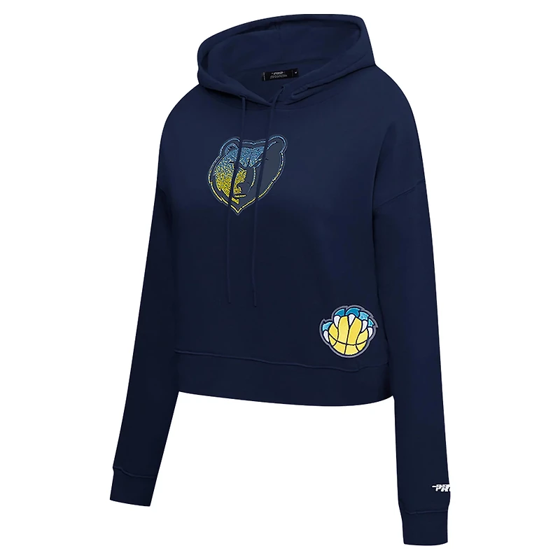 Pro Standard Memphis Grizzlies Jewels Cropped Pullover Hoodie