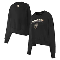 Pro Standard Miami Heat Glam Cropped Pullover Sweatshirt