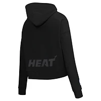 Pro Standard Miami Heat Jewels Cropped Pullover Hoodie