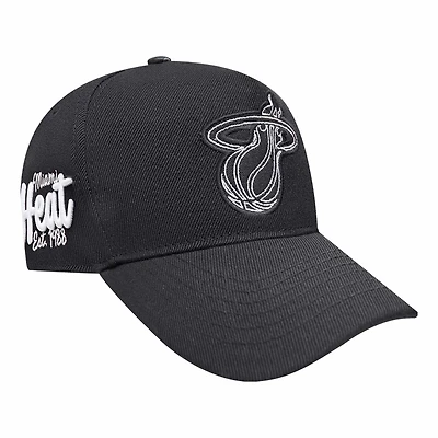 Pro Standard Miami Heat Paint the City Pinch Front Snapback Hat