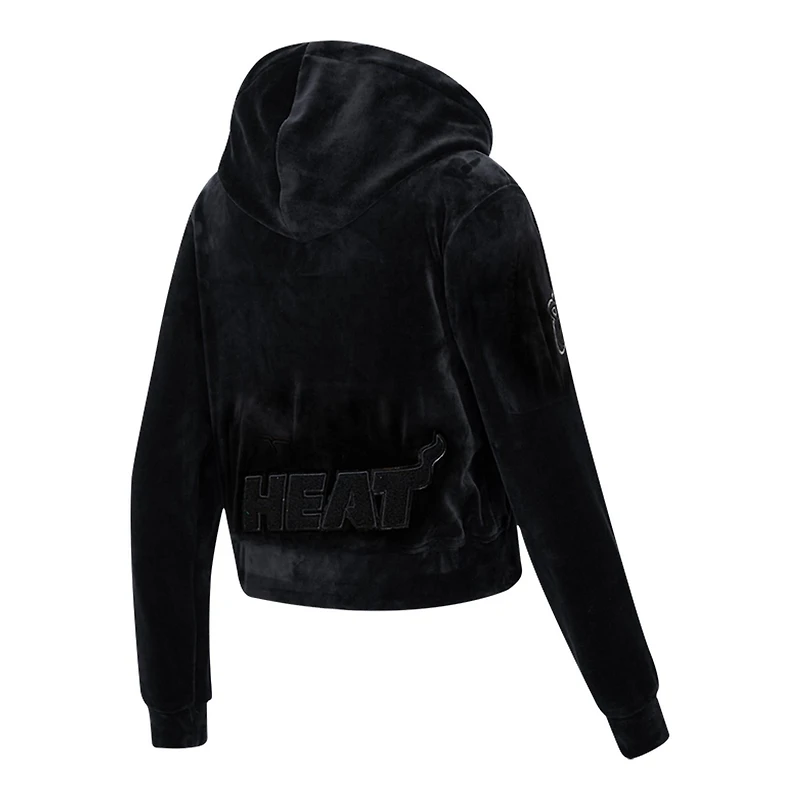 Pro Standard Miami Heat Triple Velour Full-Zip Hoodie