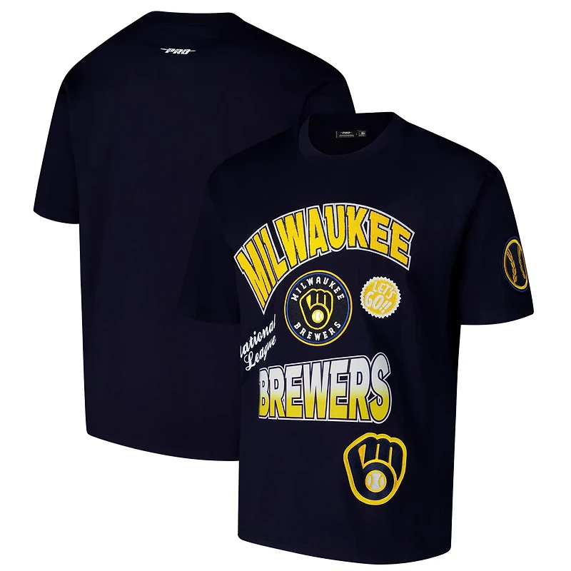 Pro Standard Milwaukee Brewers Turn It Up Dropped Shoulder T-Shirt