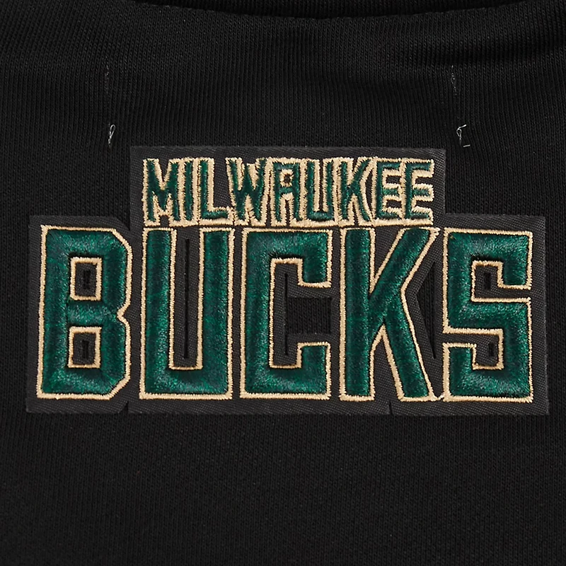 Pro Standard Milwaukee Bucks Area Code Cropped Pullover Sweatshirt