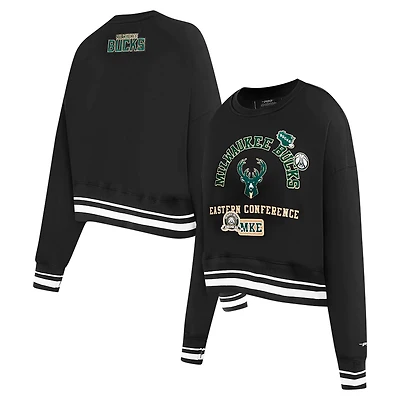 Pro Standard Milwaukee Bucks Area Code Cropped Pullover Sweatshirt