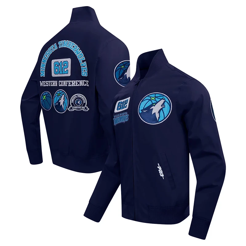 Pro Standard Minnesota Timberwolves Area Code Twill Full-Zip Jacket