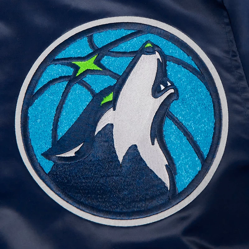 Pro Standard Minnesota Timberwolves Sublimated Satin Full-Snap Jacket