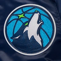 Pro Standard Minnesota Timberwolves Sublimated Satin Full-Snap Jacket