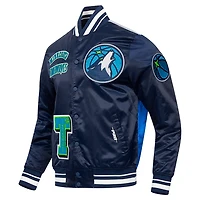 Pro Standard Minnesota Timberwolves Sublimated Satin Full-Snap Jacket