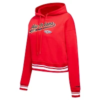 Pro Standard New Orleans Pelicans Script Tail Cropped Pullover Hoodie